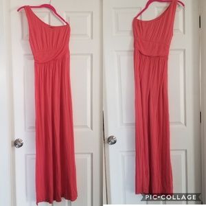 Body Central Peach Maxi Dress